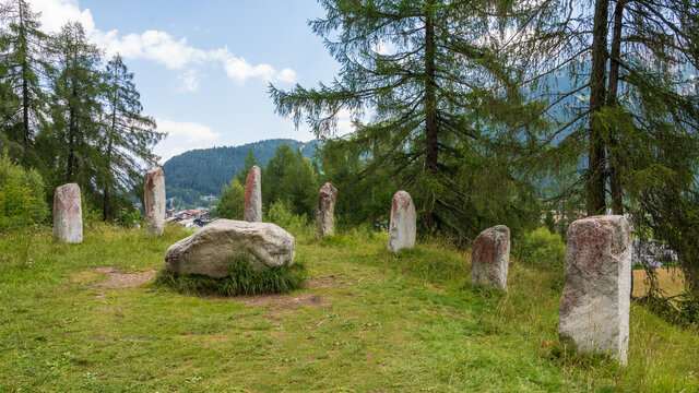 Steinkreis  or ancient stone circle Seefeld in Tirol