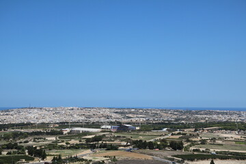Obraz premium View from Mdina to Mosta, Malta