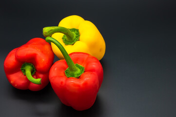 colorful bio fresh peppers small and large