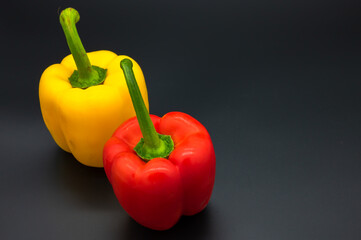 colorful bio fresh peppers small and large