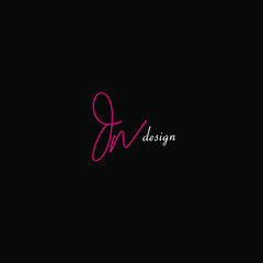 dw initial design logo isolated black