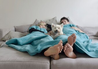 family home comfort white dog