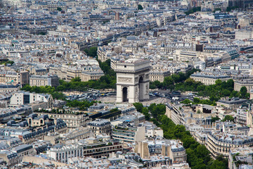 Arc de triomphe view from top