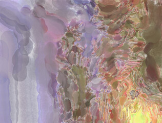 Crazy watercolor random pattern. Creative abstraction. Modern art painting. 2d illustration. Digital texture wallpaper. Artistic watercolored backdrop material.