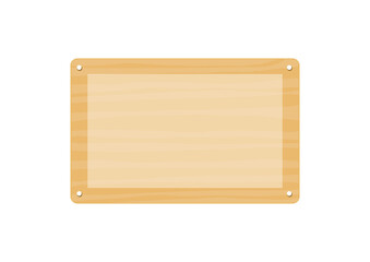 Wooden board isolated on white background.