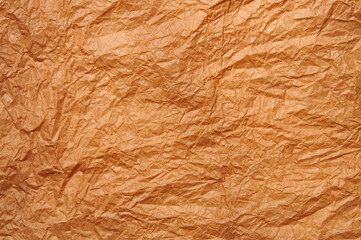 Cardboard background from natural crumpled paper