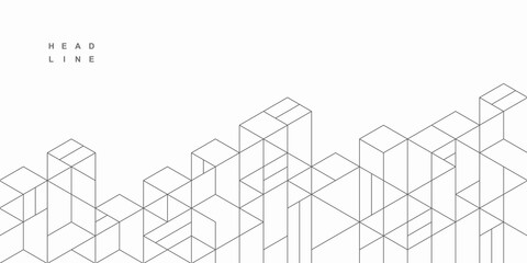 Abstract geometric technological background. Vector creative design.