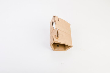 Cardboard box isolated on white background