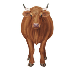 vache laitière, roux  de face;  animal, bétail, ferme, blanc, taureau, isolé, agriculture, mollet, mammifère, bétail, brun, boeuf, gazon, champ, alpage, prairie, domestique,  noir, lait, klaxon, natur