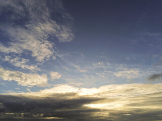 Blue cloudy sky. Abstract nature background.