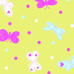 Floral seamless pattern. Hand drawn. For textile, wallpapers, print, wrapping paper. Vector stock illustration.