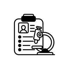 Microscope vector icon style illustration. EPS 10 file