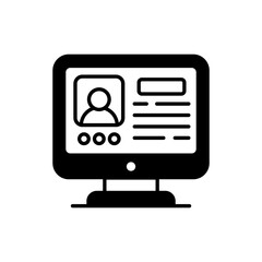 Monitor vector icon style illustration. EPS 10 file