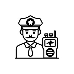 Police vector icon style illustration. EPS 10 file