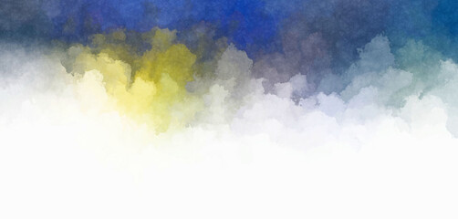 Watercolor painted background. Abstract Illustration wallpaper. Brush stroked painting. 2D Illustration.