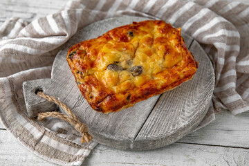 French mini pie. Bakery products. Sweet pastry.