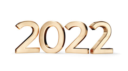 2022 golden year symbol 3d-illustration