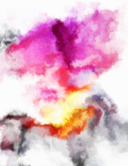 Watercolor painted background. Abstract Illustration wallpaper. Brush stroked painting. 2D Illustration.