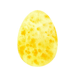 Hand drawn watercolor of easter egg. isolated on white background Stock illustration of holiday symbol.