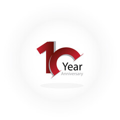 Anniversary Logo Vector Template Design Illustration red © Faizun