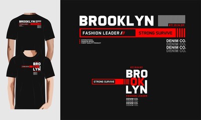 brooklyn t-shirt design and more.Premium Vector
 - obrazy, fototapety, plakaty