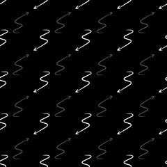 Seamless abstract arrow pattern on dark background