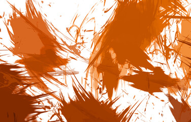 2D illustration of colorful brush strokes. Decorative texture painting. Vibrant paint pattern backdrop. Chaotic brushstrokes painting.