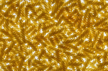 A background of backlight fusilli pasta on a Lightbox 