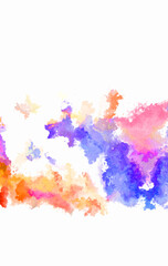 Watercolor painted background. Abstract Illustration wallpaper. Brush stroked painting. 2D Illustration.