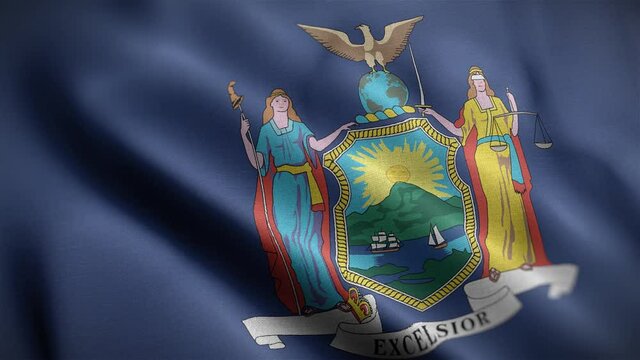 New York State Flag Close Up HD