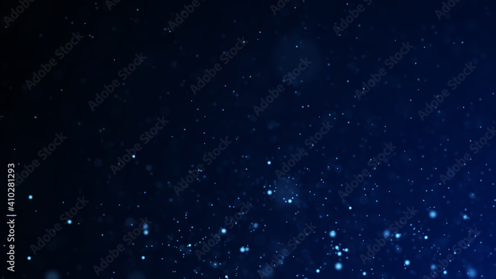 Poster dust blue particles. abstract background of particles. dots background. futuristic digital dots back