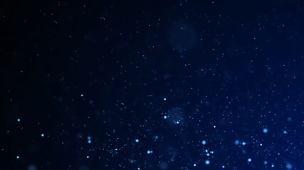 Dust blue particles. Abstract background of particles. Dots background. Futuristic digital dots...