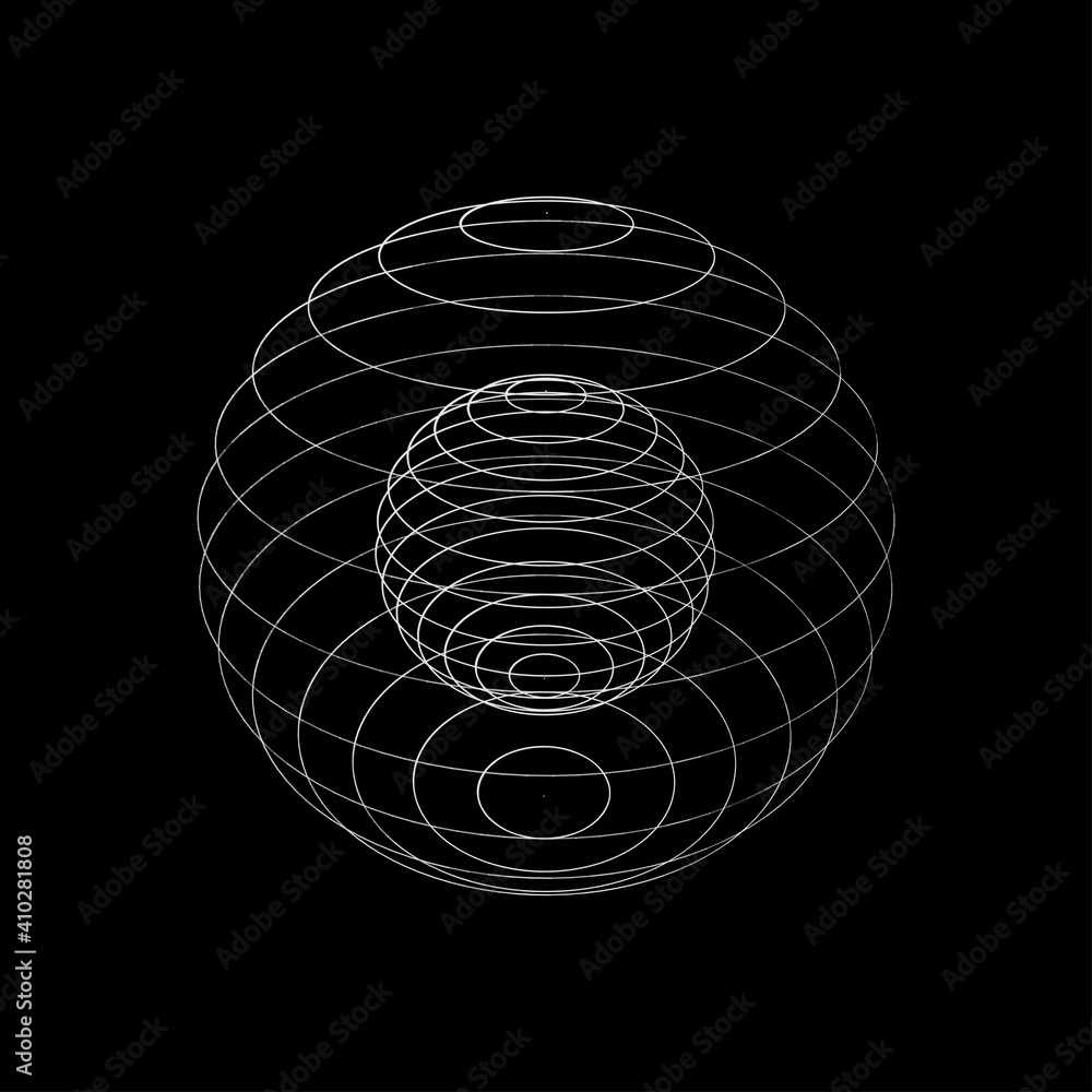 Poster abstract 3d sphere. sphere particles. global network connection. futuristic technology style. big da