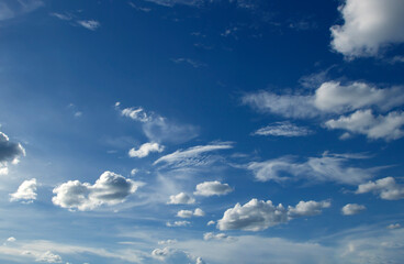 blue sky High angle air background
