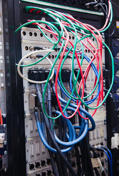 Close-up of network cables