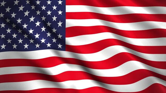 Highly Detailed American flag background 4K