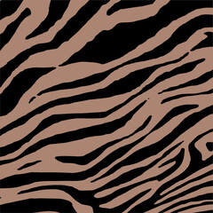 Seamless pattern with zebra fur print. Vector illustration. Exotic wild animalistic texture. Seamless camouflage background for fabric, textile, design, cover, wrapping.