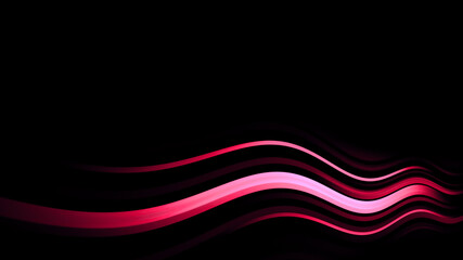 Colorful red blurred light stripes in motion over on abstract background. Rainbow rays. Led Light. Future tech. Shine dynamic scene. Neon flare. Magic moving fast lines. Glowing wallpaper.