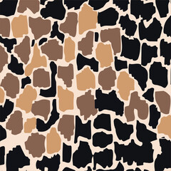 Abstract animal skin leopard seamless pattern design. Jaguar, leopard, cheetah, panther fur. Seamless camouflage background for fabric, textile, design, cover, wrapping.