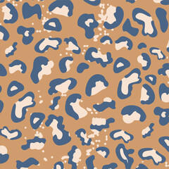 Abstract animal skin leopard seamless pattern design. Jaguar, leopard, cheetah, panther fur. Seamless camouflage background for fabric, textile, design, cover, wrapping.