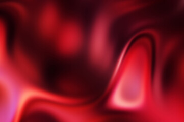 Fluid abstract background with colorful gradient. 2D illustration of modern movement.