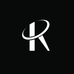 letter K. vector logo monogram on black background