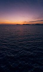 Beautiful sunset, aerial view of the beach, acapulco city seen from above. Travel and vacation...