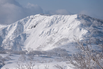雪山 登山 冬風景