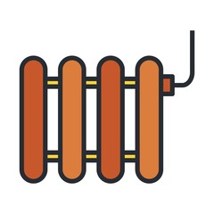 Fence icon. Flat vector illustration.