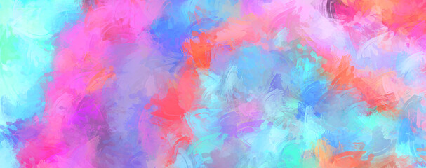 Artistic vibrant and colorful wallpaper.Brushed Painted Abstract Background. Brush stroked painting.