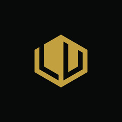 Initial letter ,  hexagon logo design vector