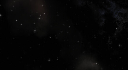 Star field in galaxy space with colorful nebula. Sci fi background of deep space. Ethereal wallpaper.