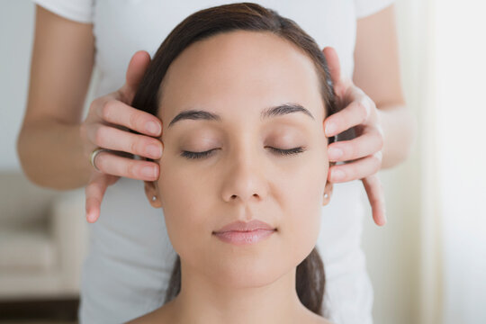 Woman receiving massage