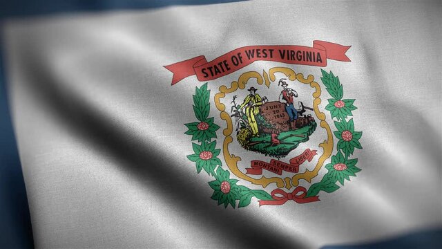 West Virginia State Flag Close Up HD